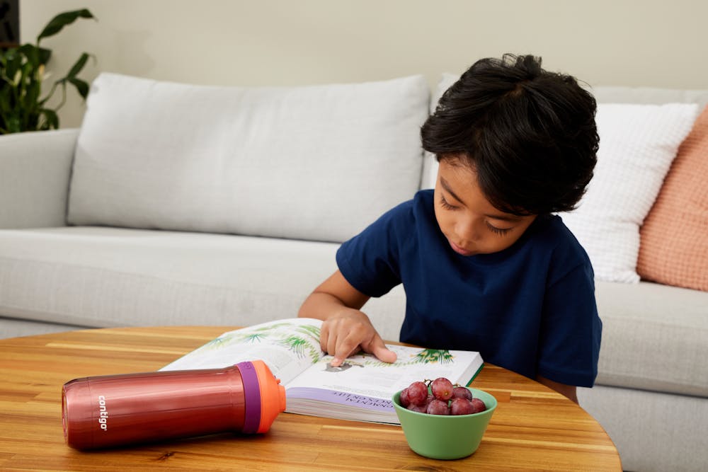 Contigo® Kids’ Casey Stainless Steel Water Bottle with Spill-Proof Leak-Proof Lid, 13oz (SSQ4)