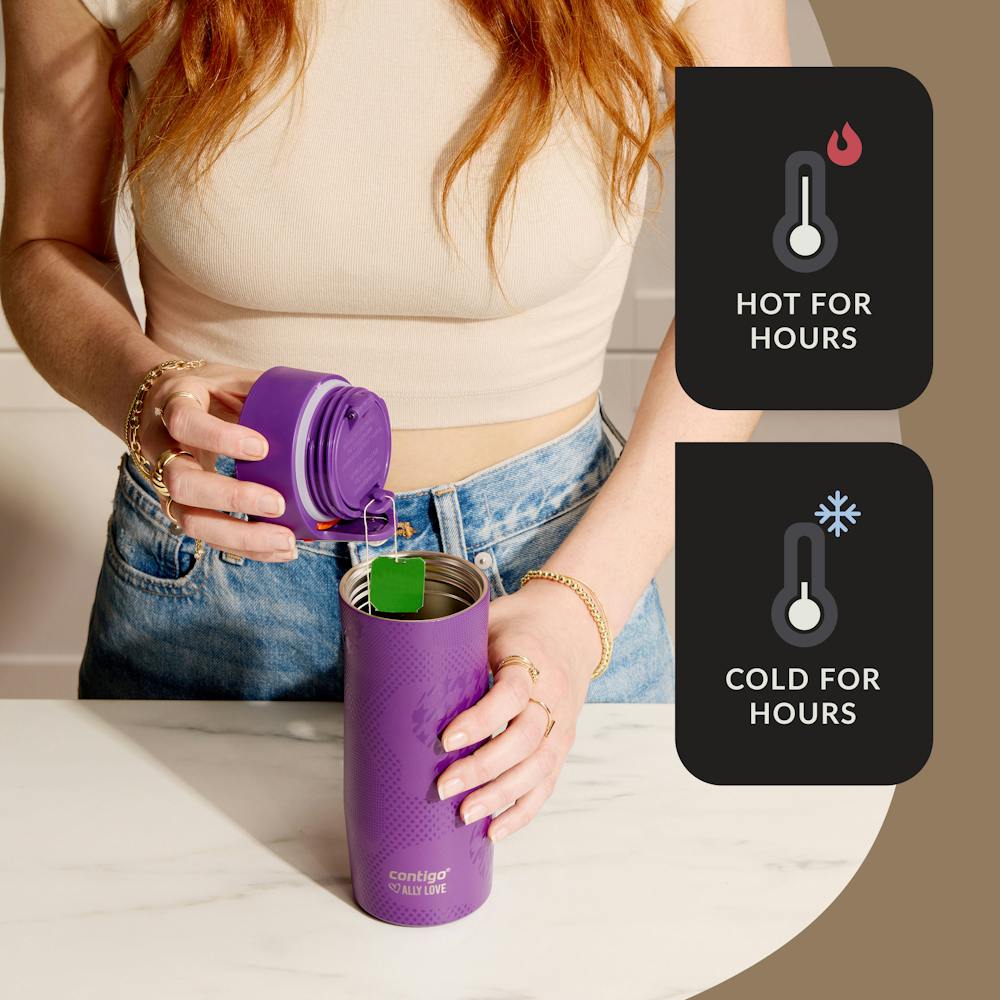 Contigo® x Ally Love West Loop 3.0 Stainless Steel Travel Mug with AUTOSEAL® Easy-Clean Lid, 16oz (88D5)