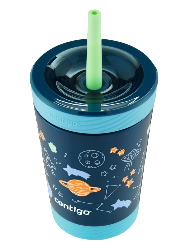 Kids Spill-Proof Stainless Steel Tumbler with Straw and THERMALOCK®, 12 oz (HXMA)