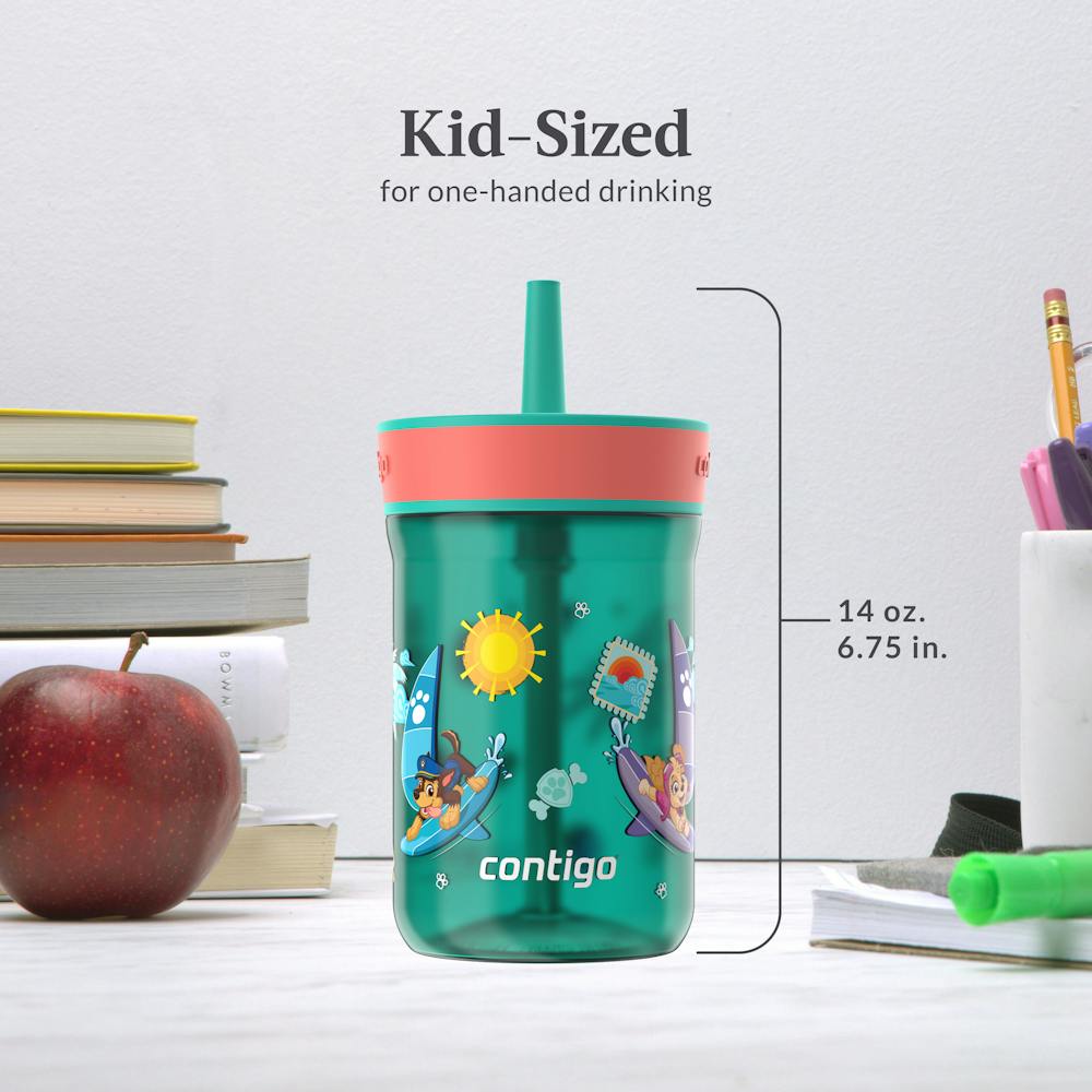Contigo® Kids’ Leighton Straw Tumbler with Spill-Proof Leak-Proof Lid, 14oz (LCG0)
