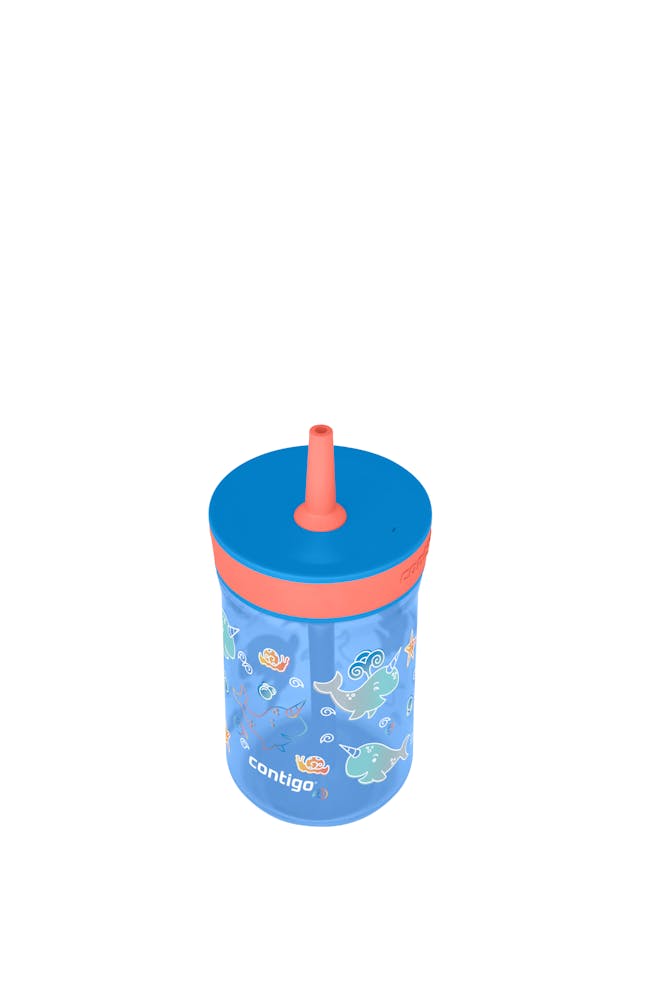 Contigo® Kids’ Leighton Straw Tumbler with Spill-Proof Leak-Proof Lid, 14oz (LCG0)