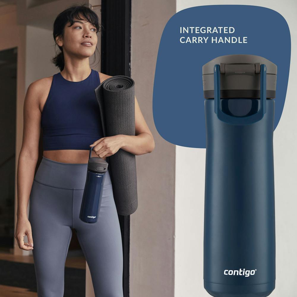 Contigo® Jackson Chill 2.0 Water Bottle with AUTOPOP Lid | Stainless Steel Water Bottle, 20oz., Blueberry Opaque (MI9F)