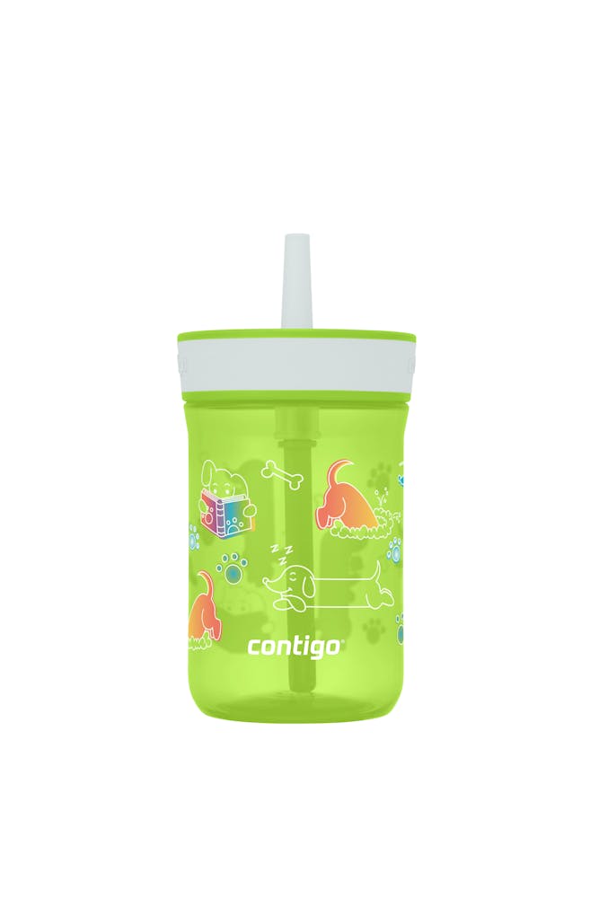 Contigo® Kids’ Leighton Straw Tumbler with Spill-Proof Leak-Proof Lid, 14oz (LCG0)