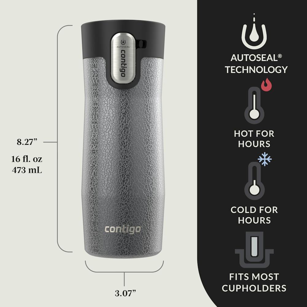 Contigo® AUTOSEAL® West Loop Vacuum-Insulated Stainless Steel Travel Mug with Easy-Clean Lid, 16 oz (VW9L)
