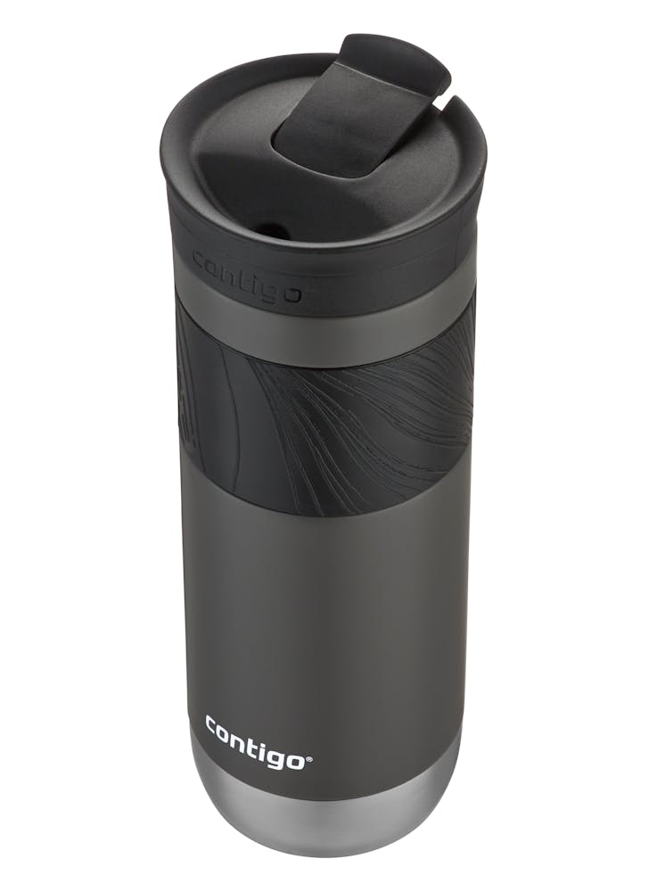 Contigo® SNAPSEAL™ Insulated Stainless Steel Travel Mug with Grip, 20oz., Blue Corn Transparent Satin & Midnight Berry (I8IP)