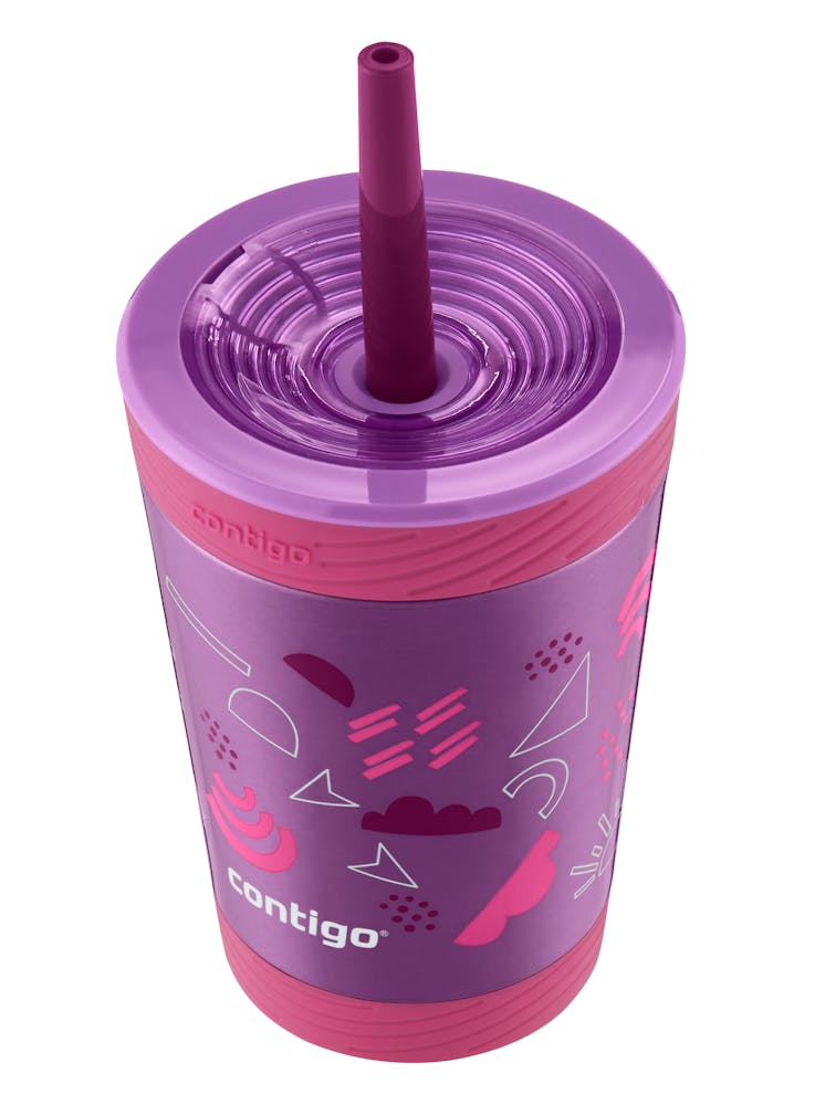 Kids Spill-Proof Stainless Steel Tumbler with Straw and THERMALOCK®, 12 oz (HXMA)
